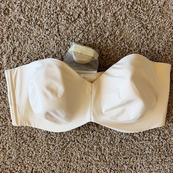 DELIMIRA Beige Unlined Underwire Minimizer Women's Strapless Bra 40D NEW NWT - Picture 2 of 16